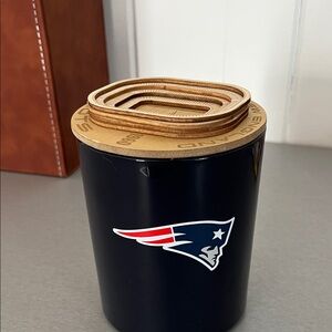 New England Patriots Candle with Lid